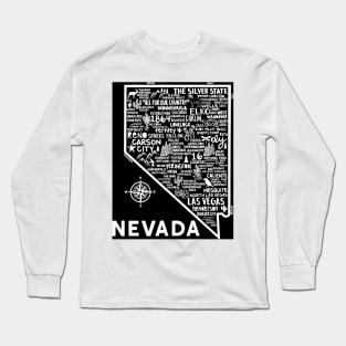 Nevada Map Long Sleeve T-Shirt